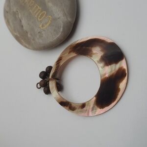 Tortoise shell mother of pearl‎ necklace pendant natural earth jewelry